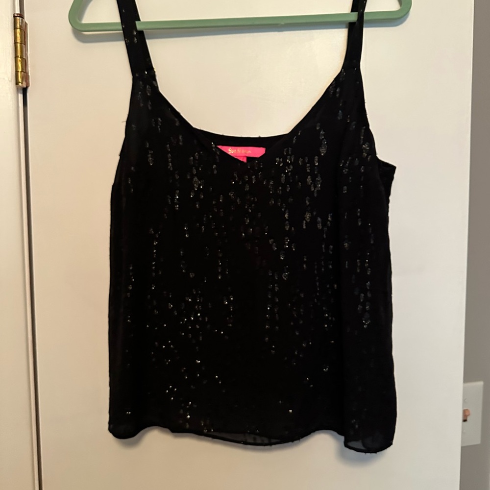 Lilly Pulitzer Black Sequin Sleeveless Camisole